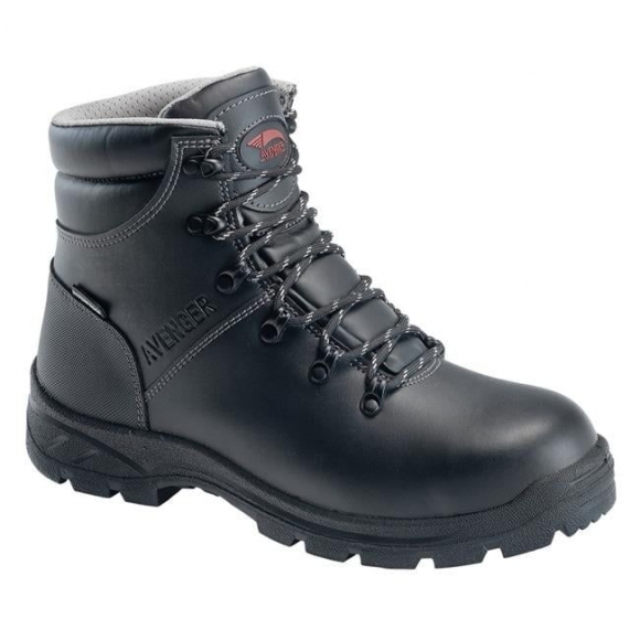 Avenger Free Shipping Men's 6" Builder EH Steel Toe Waterproof Boots-Black
