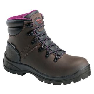 Avenger Free Shipping Women's 6" Builder Steel Toe EH Waterproof Boots-Brown