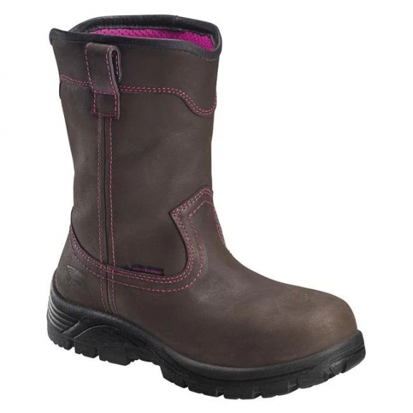 Avenger Free Shipping Women's 7146 Composite Toe Waterproof Boots-Brown