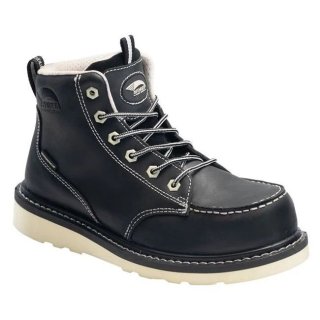 Avenger Free Shipping Women's 6" Wedge Carbon Toe Waterproof Moc Toe Boots-Black