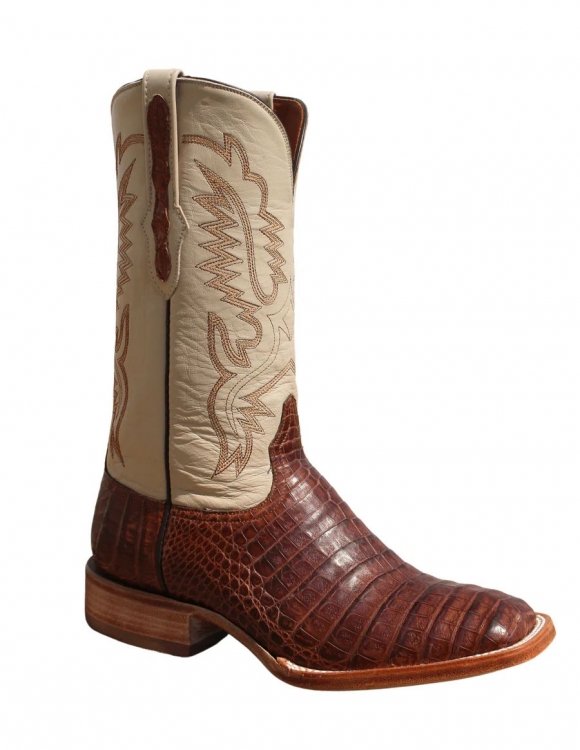 New Collection Black Jack Men's Burnished Barnwood Caiman Belly Boots - Multi
