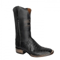 New Collection Black Jack Men's Gonzales Flag Black Hornback Caiman Square Toe Boots - Black