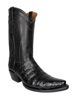 New Collection Black Jack Men's Black Caiman Belly Boots - N/A