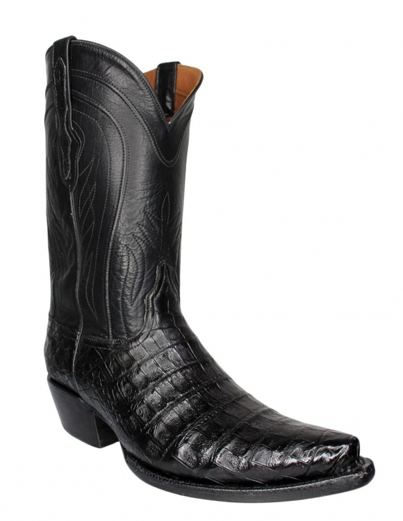 New Collection Black Jack Men's Black Caiman Belly Boots - N/A