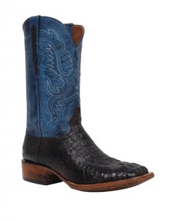 New Collection Black Jack Men's Brown Brushoff Caiman Hornback Boots - Blue/Brown