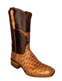 New Collection Black Jack Men's Vintage Cayenne Ostrich Boots - Multi