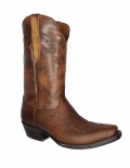 New Collection Black Jack Men's Smooth Ostrich Kango Tobacco Boots - Brown