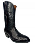 New Collection Black Jack Men's Black Cherry Caiman Belly Boots - Black Cherry