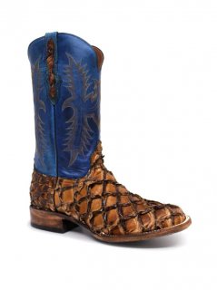 New Collection Black Jack Men's Light Chocolate Pirarucu Boots - Multi