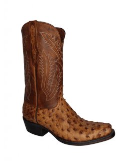 New Collection Black Jack Men's Full Quill Burnished Cigar Boots - Brown