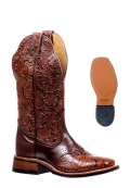 Boulet Women's Rider Sole Tan - Wide Square Toe | Free Delivery