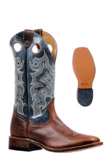 Boulet Men's Rider Sole Tan - Wide Square Toe | Free Delivery