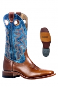 Boulet Men's Injected Leather Soles - Wide Square Toe | Free Delivery