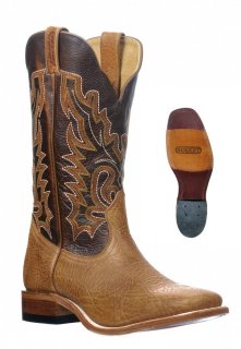 Boulet Men's Injected Leather Soles - Wide Square Toe | Free Delivery