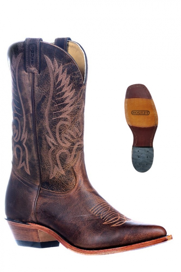 Boulet Men's Cowboy Toe - Injected Leather Sole | Free Delivery