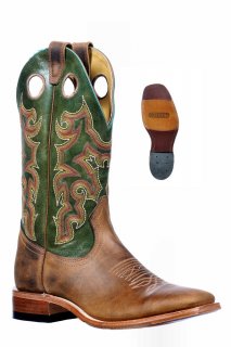 Boulet Men's Injected Leather Soles - Wide Square Toe | Free Delivery