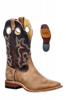 Boulet Men's Injected Leather Soles - Wide Square Toe | Free Delivery
