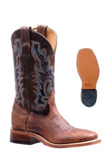 Boulet Women's Rider Sole Tan - Wide Square Toe | Free Delivery