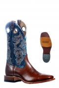 Boulet Men's Injected Leather Soles - Wide Square Toe | Free Delivery