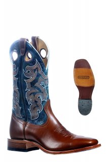 Boulet Men's Injected Leather Soles - Wide Square Toe | Free Delivery