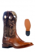 Boulet Men's Rider Sole Tan - Wide Square Toe | Free Delivery
