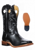 Boulet Men's Rider Sole Tan - Wide Square Toe | Free Delivery