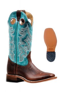 Boulet Women's Rider Sole Tan - Wide Square Toe | Free Delivery