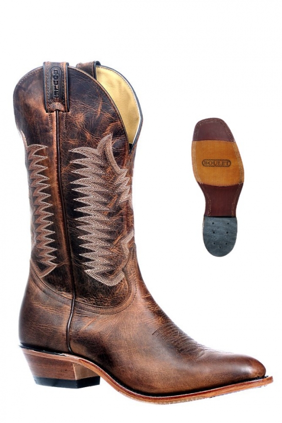 Boulet Men's Injected Leather Sole - Medium Cowboy Toe | Free Delivery