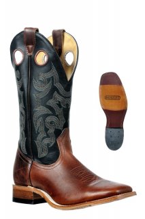 Boulet Men's Injected Leather Soles - Wide Square Toe | Free Delivery