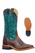 Boulet Women's Rider Sole Tan - Wide Square Toe | Free Delivery