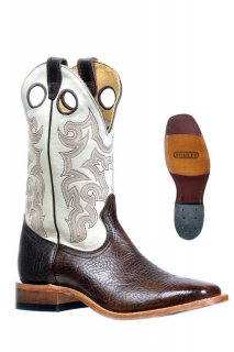 Boulet Men's Injected Leather Soles - Wide Square Toe | Free Delivery