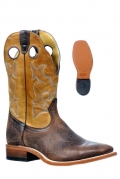 Boulet Men's Rider Sole Tan - Wide Square Toe | Free Delivery