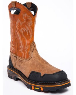 Cody James Men's 11" Decimator Western Work Boots - Nano Composite Toe | Brown | Free Delivery