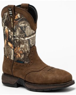 Cody James Men's Xero Gravity Lite Camo Western Work Boots - Composite Toe | Brown | Free Delivery