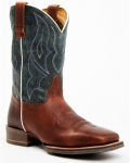 Cody James Men's Xtreme Xero Gravity Western Performance Boots - Broad Square Toe | Brown/blue | Free Delivery