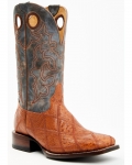 Cody James Men's Exotic Ostrich Western Boots - Broad Square Toe | Cognac | Free Delivery