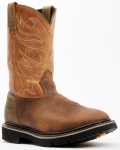 Cody James Men's Mustang Pull-On Waterproof Work Boots - Soft Toe | Tan | Free Delivery