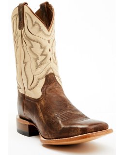 Cody James Men's Bone Western Boots - Broad Square Toe | Ivory | Free Delivery