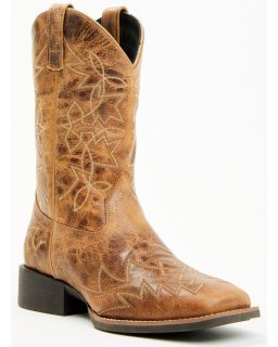 Cody James Men's Ace Performance Western Boots - Broad Square Toe | Brown | Free Delivery