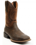 Cody James Men's Force Western Boots - Broad Square Toe | Brown | Free Delivery