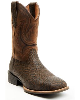 Cody James Men's Force Western Boots - Broad Square Toe | Brown | Free Delivery