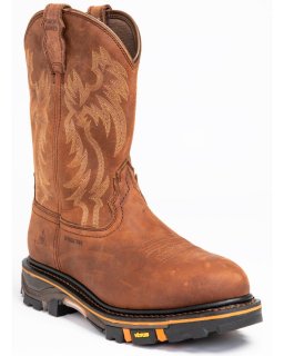 Cody James Men's Waterproof Decimator Western Work Boots - Steel Toe | Brown | Free Delivery