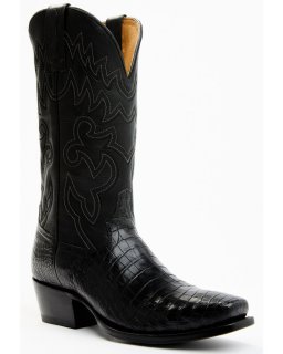 Cody James Men's Exotic Alligator Western Boots - Square Toe | Black | Free Delivery