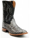 Cody James Men's Exotic Python Nevado Western Boots - Broad Square Toe | Black | Free Delivery