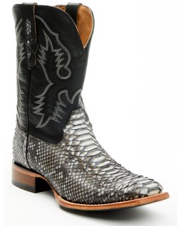 Cody James Men's Exotic Python Nevado Western Boots - Broad Square Toe | Black | Free Delivery