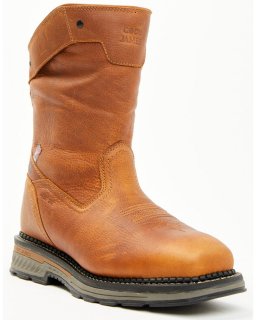 Cody James Men's 11" Waterproof Insulated Pull-On Work Boots - Composite Toe | Medium Brown | Free Delivery