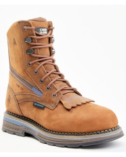 Cody James Men's Disrupter Lacer Waterproof Work Boots - Composite Toe | Brown | Free Delivery