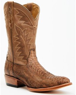Cody James Men's Exotic Python Western Boots - Round Toe | Brown | Free Delivery