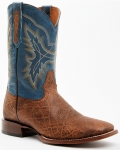 Cody James Men's Elephant Print Western Boots - Broad Square Toe | Brown | Free Delivery