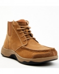 Cody James Men's Crazy Horse Lace-Up Casual Western Boots - Moc Toe | Tan | Free Delivery